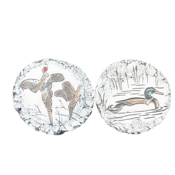 Shapes Of Clay Ducks Wall Art Stan Langtwait Made With Mt St Helen Ash Set of  2 - Picture 2 of 6